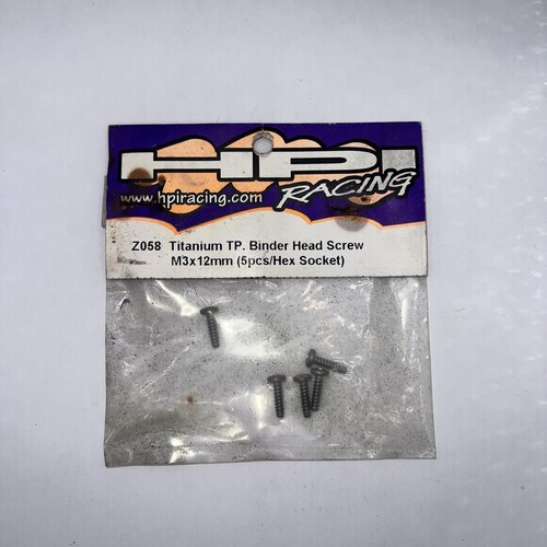Vintage HPI Racing Z058 Titanium M3x12mm Binder Head Screw 5pcs Hex Socket