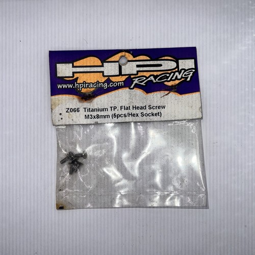 HPI Titanium TP Flat Head Screws, 2 Packs, M3x8 10 Pcs. Part#Z066
