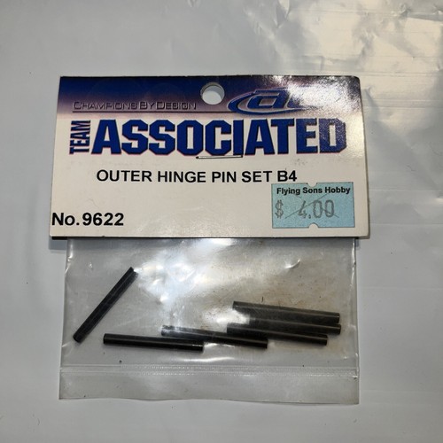 Vintage Associated RC10 B4 Series Outer Hinge & King Pin Set Steel Black 9622