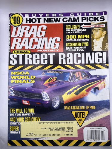 Drag Racing Monthly Magazine February 1999 Back Issue