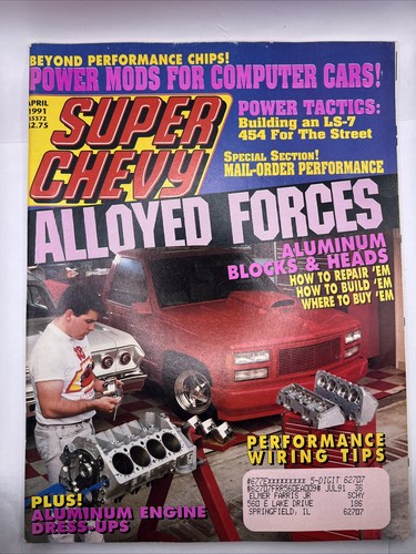 Super Chevy Magazine April 1991 Issue (Power Mods For Computer Cars)