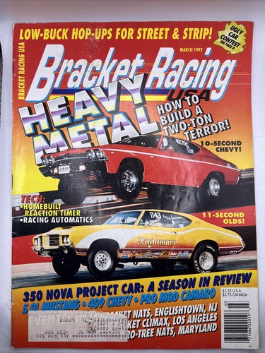 Bracket Racing USA Magazine March 1992 Back Issue