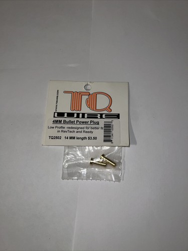 TQ Wire 4mm Low Profile Male Bullet Connectors (Gold) (14mm) (2) [TQW2502]