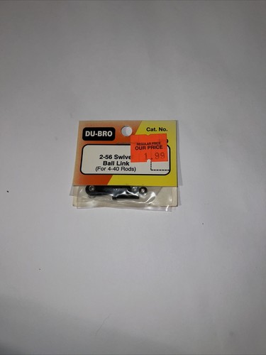 DuBro RC Airplane Swivel Ball Link 2-56 Bolt / 4-40 Rod Hardware Black DUB369