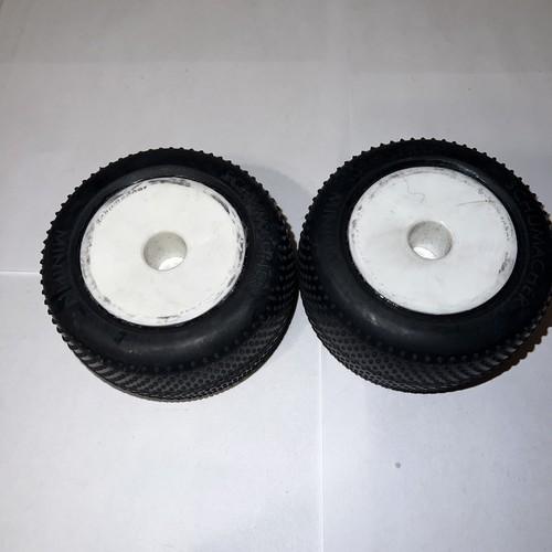 Schumacher Minipin slim tires With Matching Schumacher White Rims