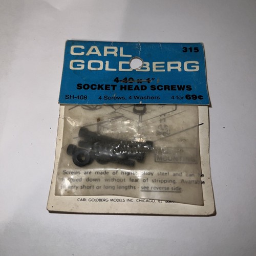 VINTAGE CARL GOLDBERG No. 315 Socket Head Screws 4-40x1