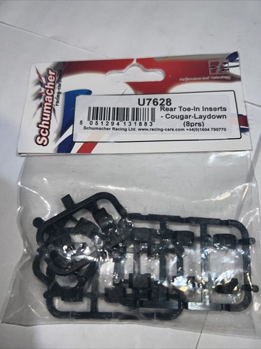 Schumacher Racing Rear Toe-In Inserts - Cougar-Laydown 8prs SCHU7628