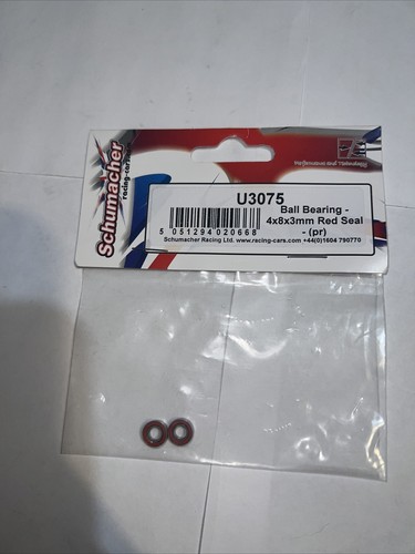 Schumacher Racing Ball Bearing - 4x8x3mm Red Seal - pr SCHU3075