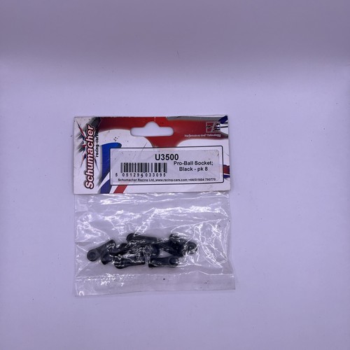 U3500 Schumacher Vintage RC Spares Pro-Ball Socket Black (8pcs) New In Packet