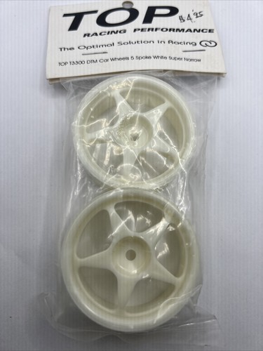 Top T3300 DTM Car Wheel 5 Spoke Set White Super Narrow RC Touring Car