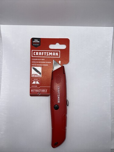 Craftsman Retractable Utility Knife #CMHT10381, Blade Storage 3/4" With 3 Blades