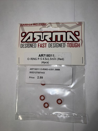 ARRMA O-Ring P-5 4.5x1.5mm Red 4 ARAC7452 Electric Car/Truck Option Parts