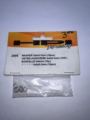HPI Racing Washers 4x6x.3mm Silver Metal (10) for Pro, Sport, Mini Z695