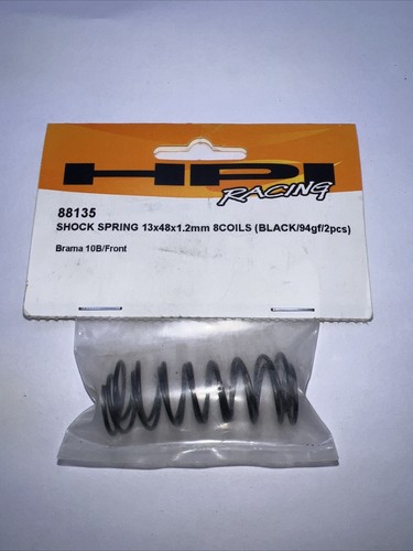 NEW HPI Brama 10 Shock Spring 13x48x1.2mm 8Coil Black 94gf (2pieces) 88135