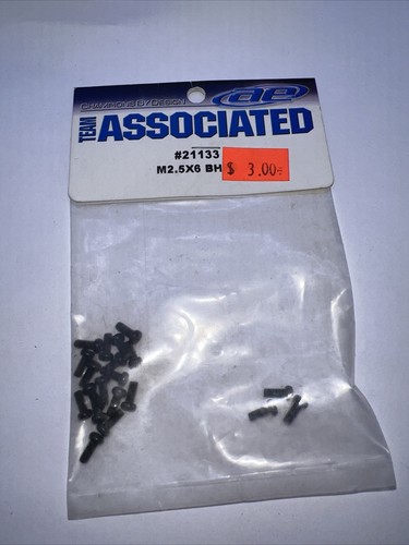 RC Racing Grade Associated M2.5 x 6 mm BHPS Screws Steel Black (20) 21133