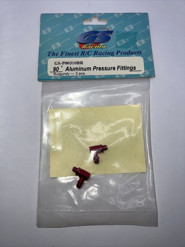 GS Racing 90 Degree Aluminium Pressure Fitting Fuel Nipple - GS-P00310BR Red