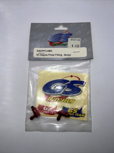 GS Racing 90 Degree Aluminium Press Fitting Fuel Nipple - GSCPF310BG