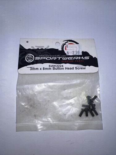 Sportwerks SWK2224 Round Button Head Screws (8) 3x8mm