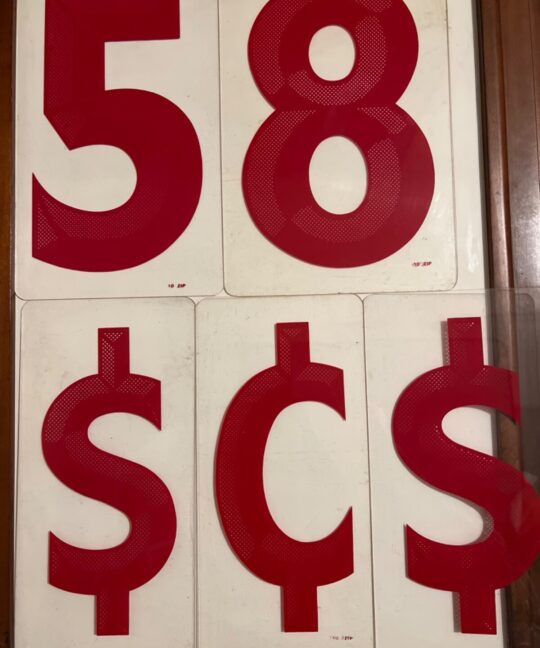 10” Zip 3D Red Numbers & Symbols See Thru Lights Pick Your Number/Symbol