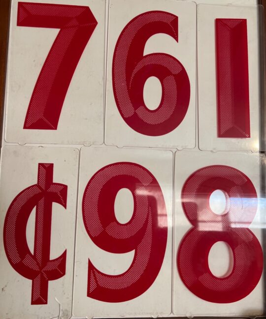 8” Zip 3D Red Numbers See Thru Lights 3d 8" pick your number