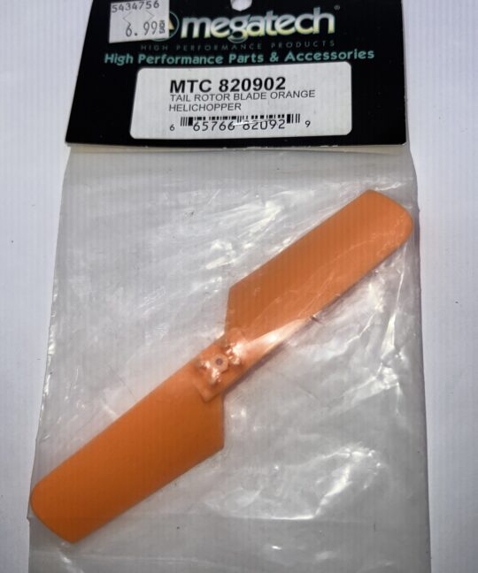 MEGATECH Tail Rotor Blade Orange Helichopper #MTC820902 NEW