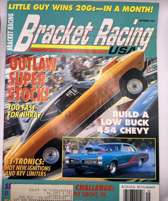 Bracket Racing USA Magazine September 1992 Back Issue